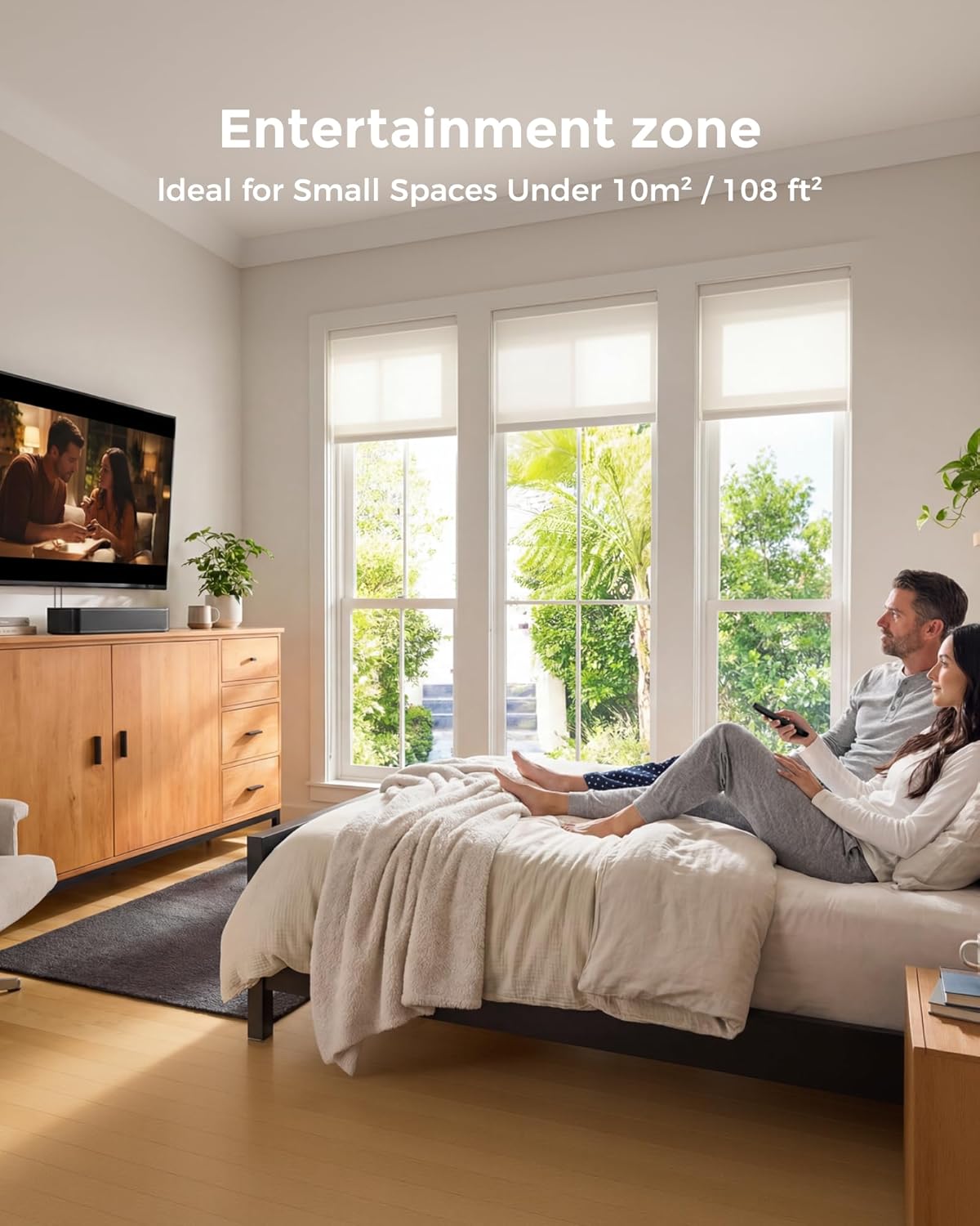 ULTIMEA 2.1ch Surround Sound Bar for TV, Built-in Subwoofer, Peak Power 132W, App Control, 16 Inches Bluetooth 5.4 TV Speakers Soundbar, All-in-one PC Soundbar, Opt/AUX/Wall Mount, Poseidon M20 Pro - Image 6