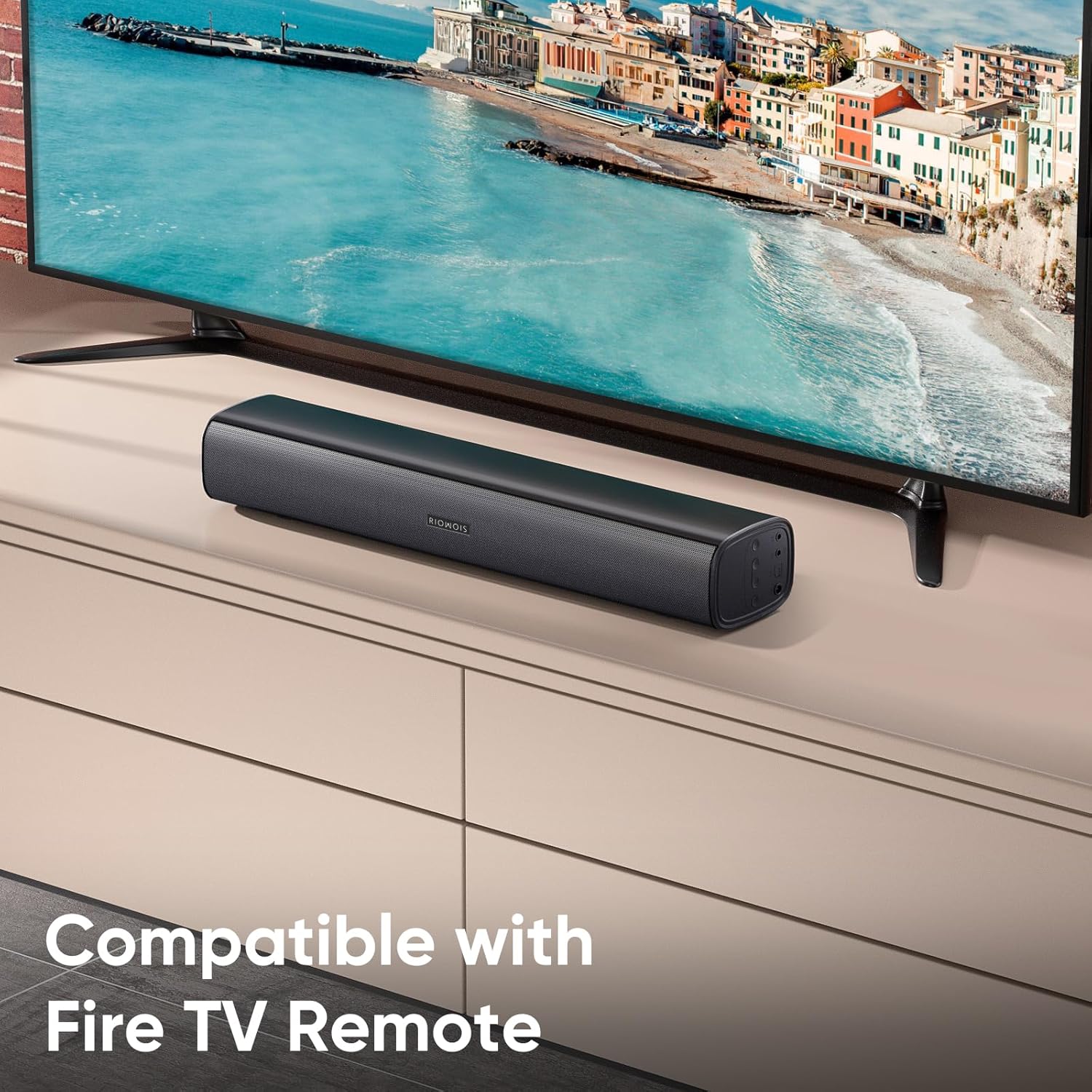 RIOWOIS Sound Bar for Smart TV, Soundbar for TV with Bass Reflector and Easy Set up, Home Audio Surround Sound System for TV PC Projector, Wall Mountable - Image 2