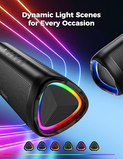 BolaButty Bluetooth Speaker Portable Wireless, IPX5 Waterproof, Up to 20H Playtime, TWS Pairing, BT5.3, for Home/Party/Outdoor/Camping/Beach Essentials, Birthday Gift (Black) - Image 4